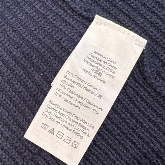 J. Crew Navy Women's Cardigan medium oversized chunky knit lagen look - Picture 3 of 4